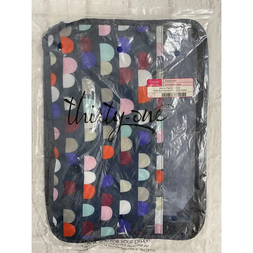 Thirty One (31) Medium Pack & Zip Cube Gumdrop Spots NEW
